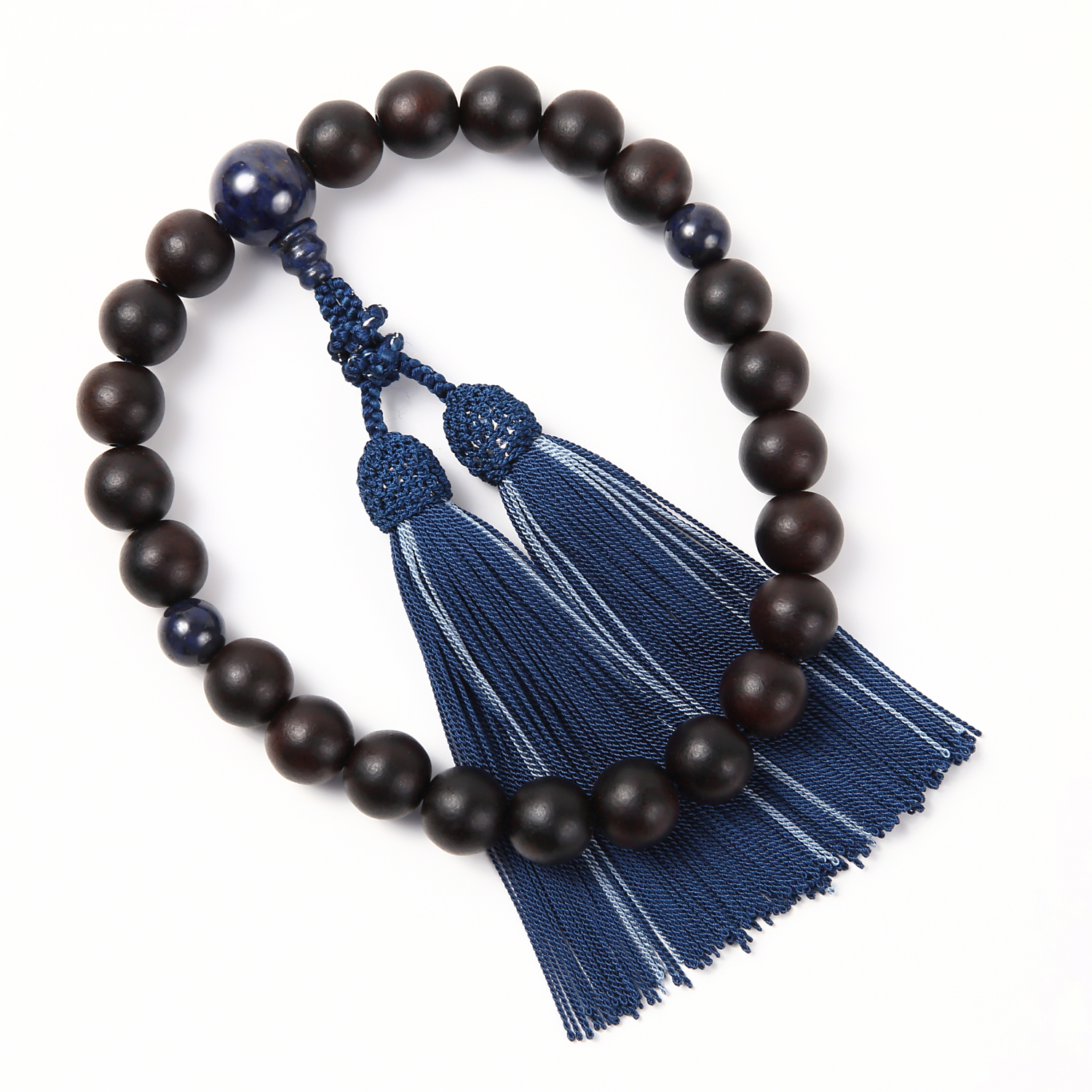 喜芳工房 京念珠 数珠 男性用 メンズ 縞黒檀 （ 艶消し ） ソーダ