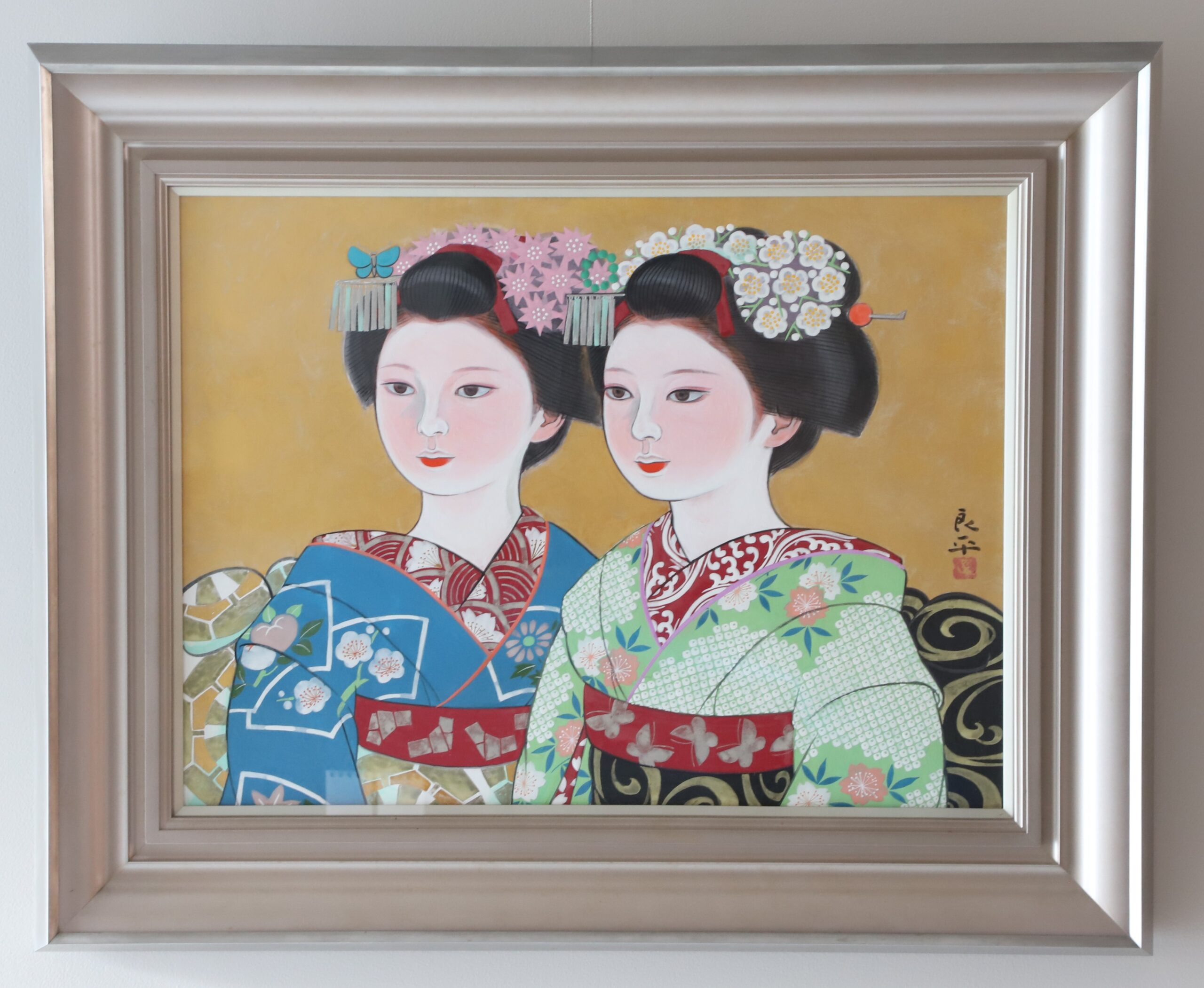 真作 三輪良平 「 舞 」 リトグラフ 版画 日本 舞妓 ☆627 舞妓 | 新