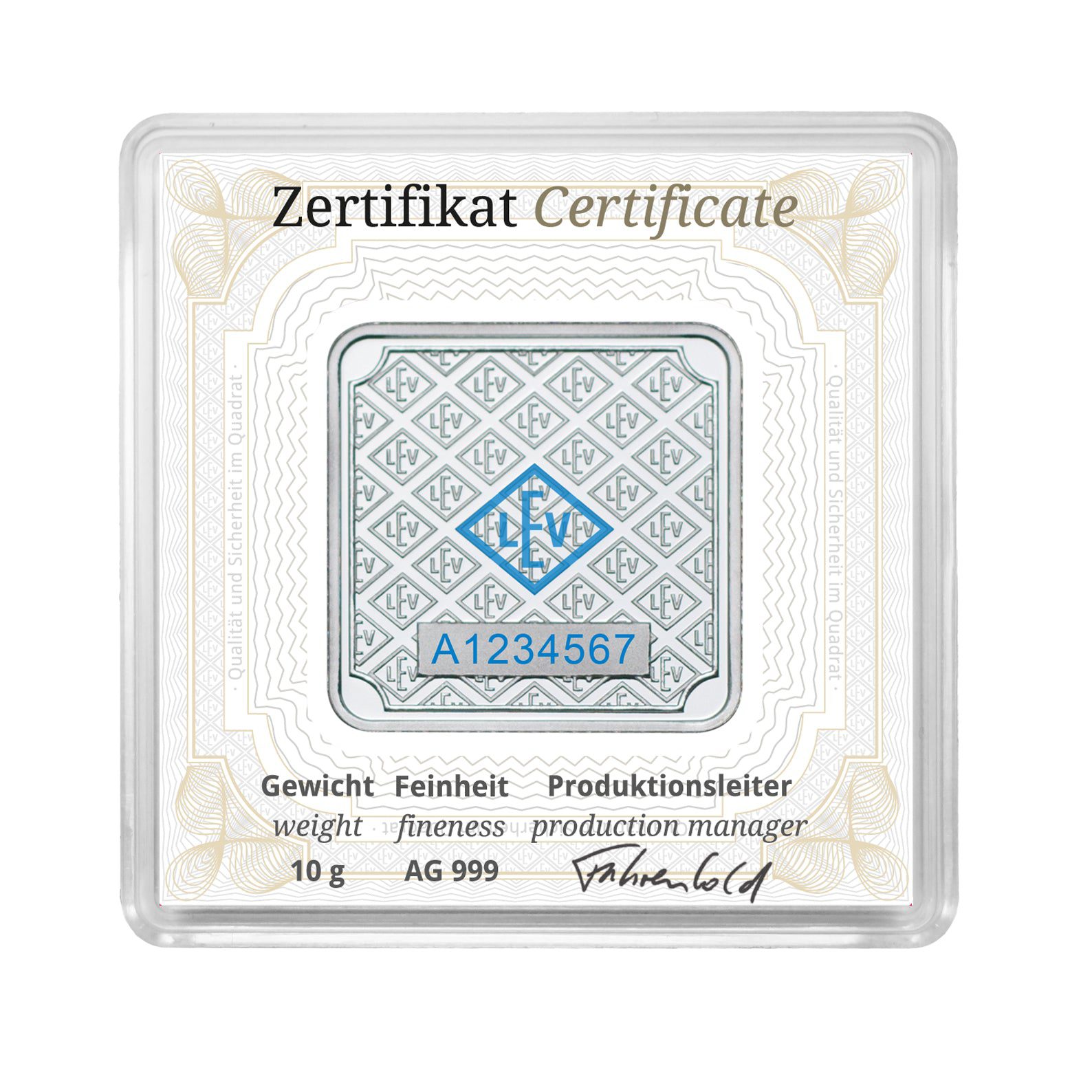 Geiger Edelmetalle AG 10 G Silver Bar In Assay | Kzoo Bullion