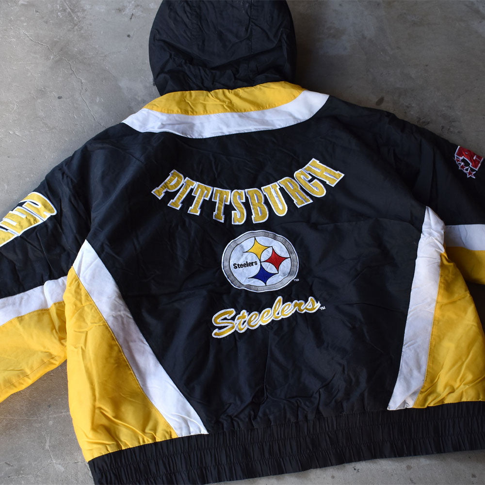 90's Lee SPORTS “NFL Pittsburgh Steelers” 中綿入り フード ナイロン