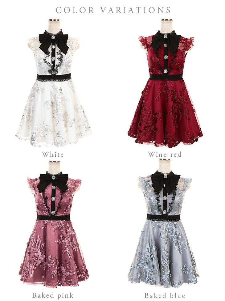 ROBEdeFLEURS/ローブドフルール】リボンネック×ラグジュアリー