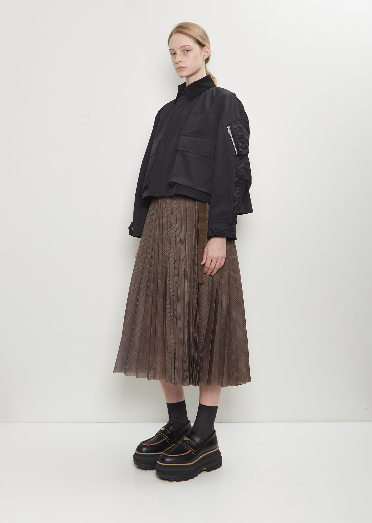 Grosgrain x Nylon Twill Blouson — Black – La Garçonne