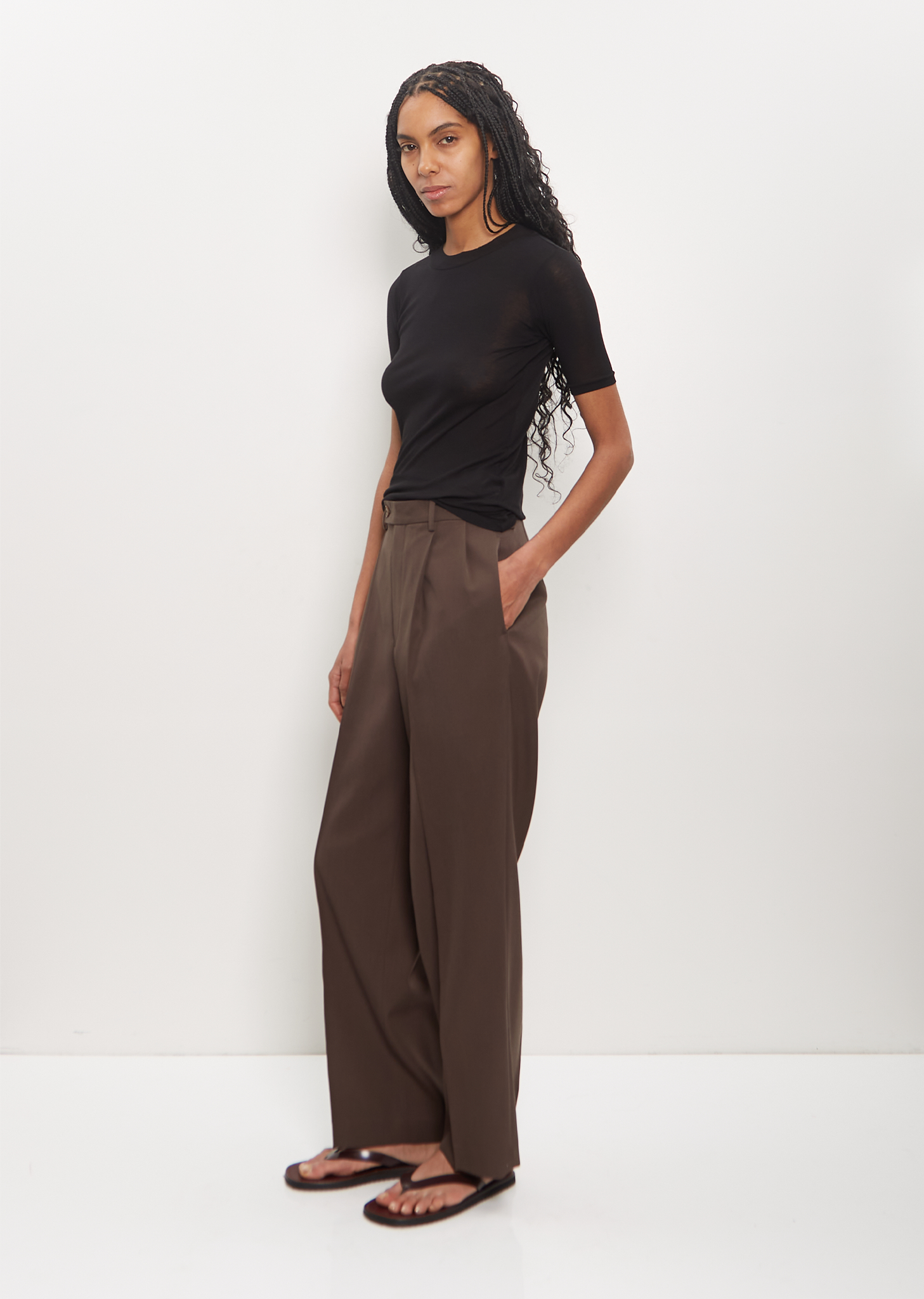 Light Wool Max Gabardine Slacks – La Garçonne