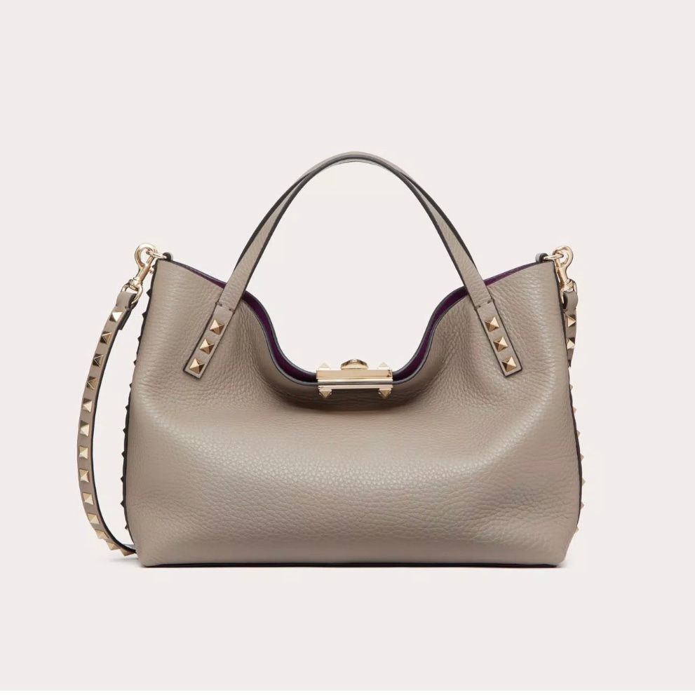 VALENTINO - ロックスタッズ スモールトートバッグ / 2way / レザー製