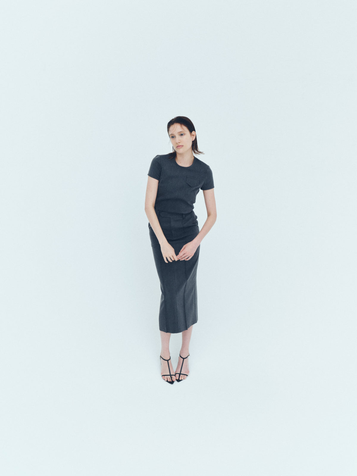 再入荷】Front pin tuck pencil Skirt – L'AUBE BLANC