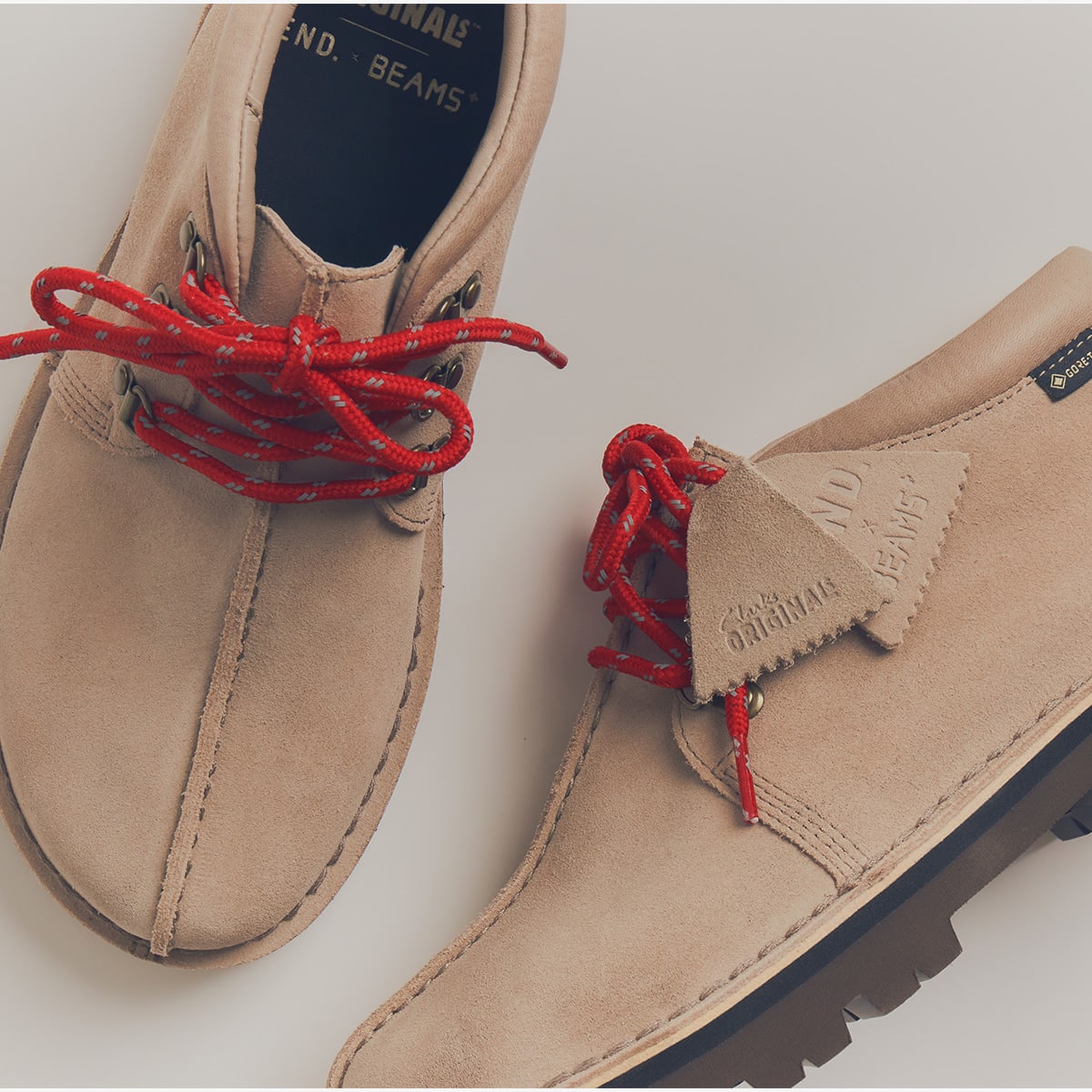 END. x Clarks Originals x Beams Plus Trek Hike GTX (Light Grey