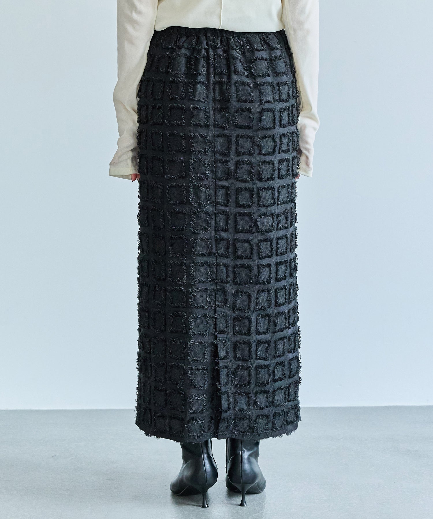 ジャガードナロースカート | ラビアンジェ-⼤きいサイズのレディース服