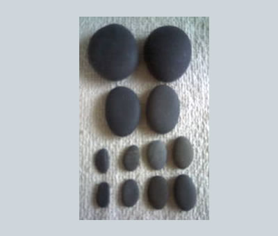 玄武岩家庭用セット、足指用ストーン、敷石、指圧、ツボ押し、ホット