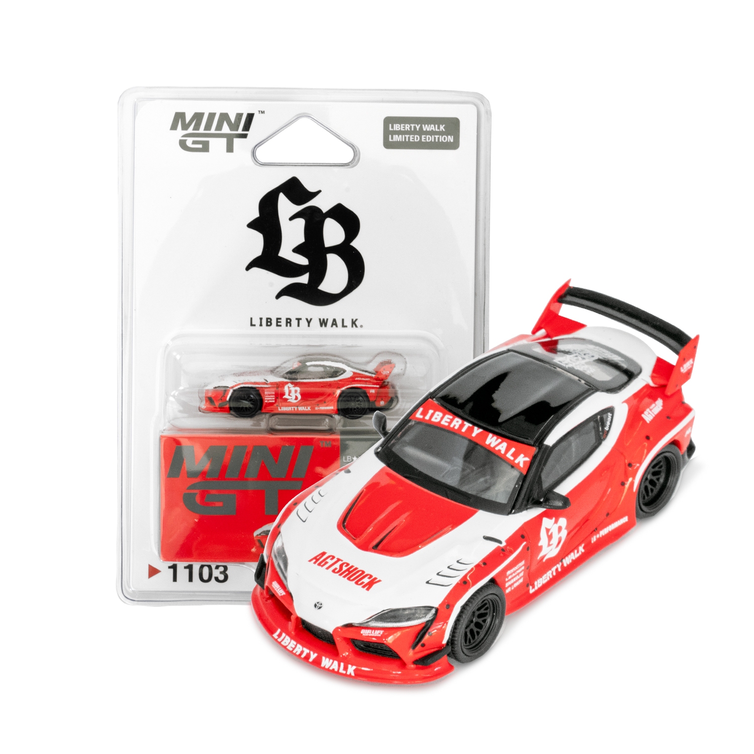 LB☆WORKS Toyota GR Supra Red/White / LB Blister packaging - LB