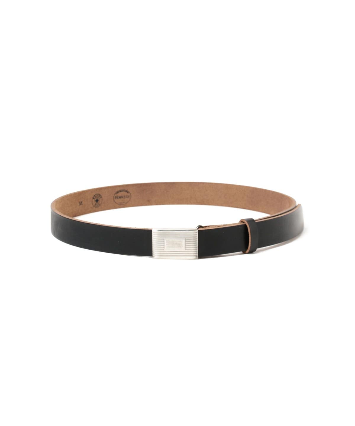 BEAMS PLUS PLATE BELT HORWEEN LEATHER - BLACK – Lennox & Harvey