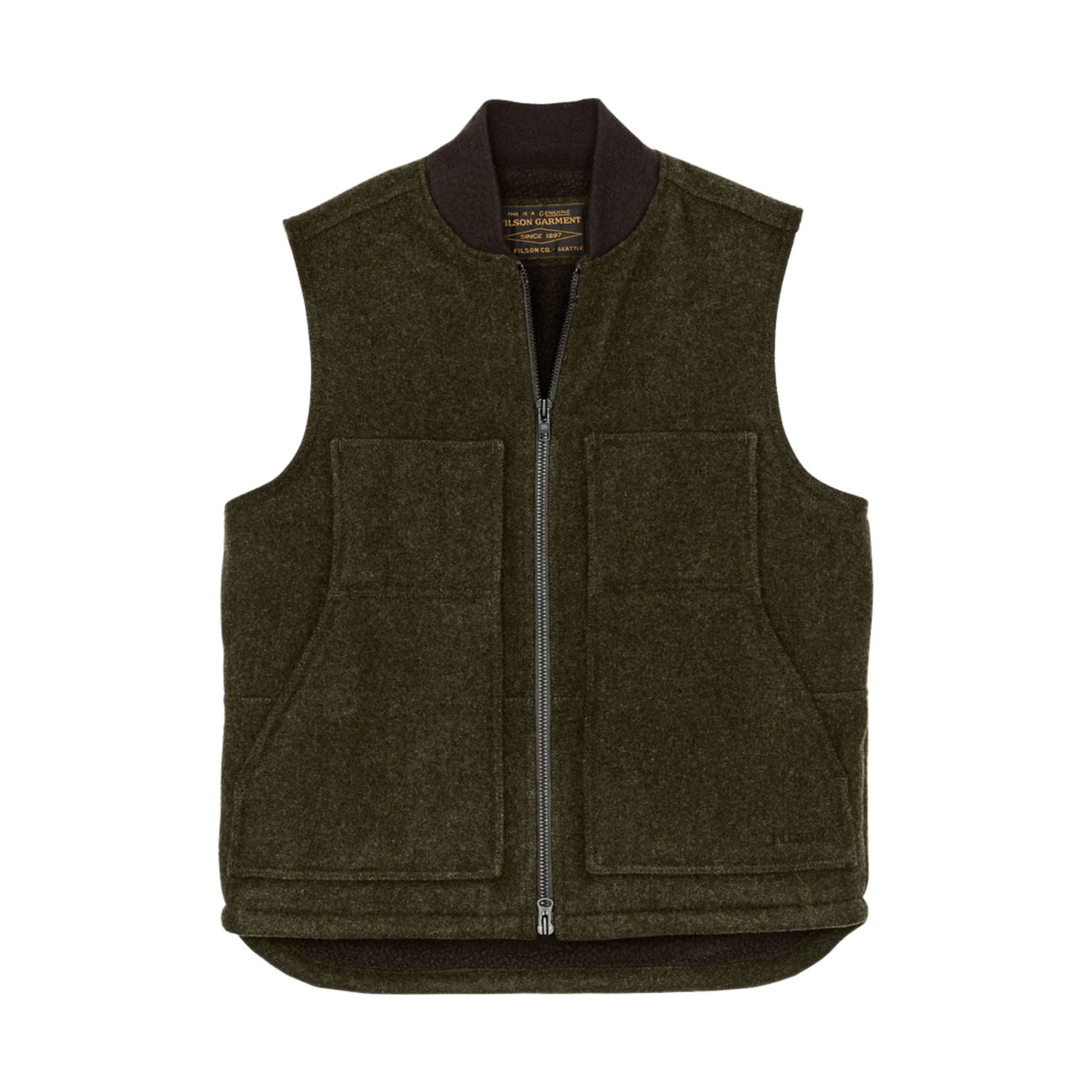 Filson Lined Mackinaw Wool Work Vest - Forest Green – Lenny's Shoe