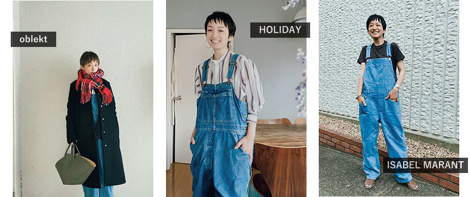 未使用品】oblekt オブレクト 高山都 デニムサロペットマロン様