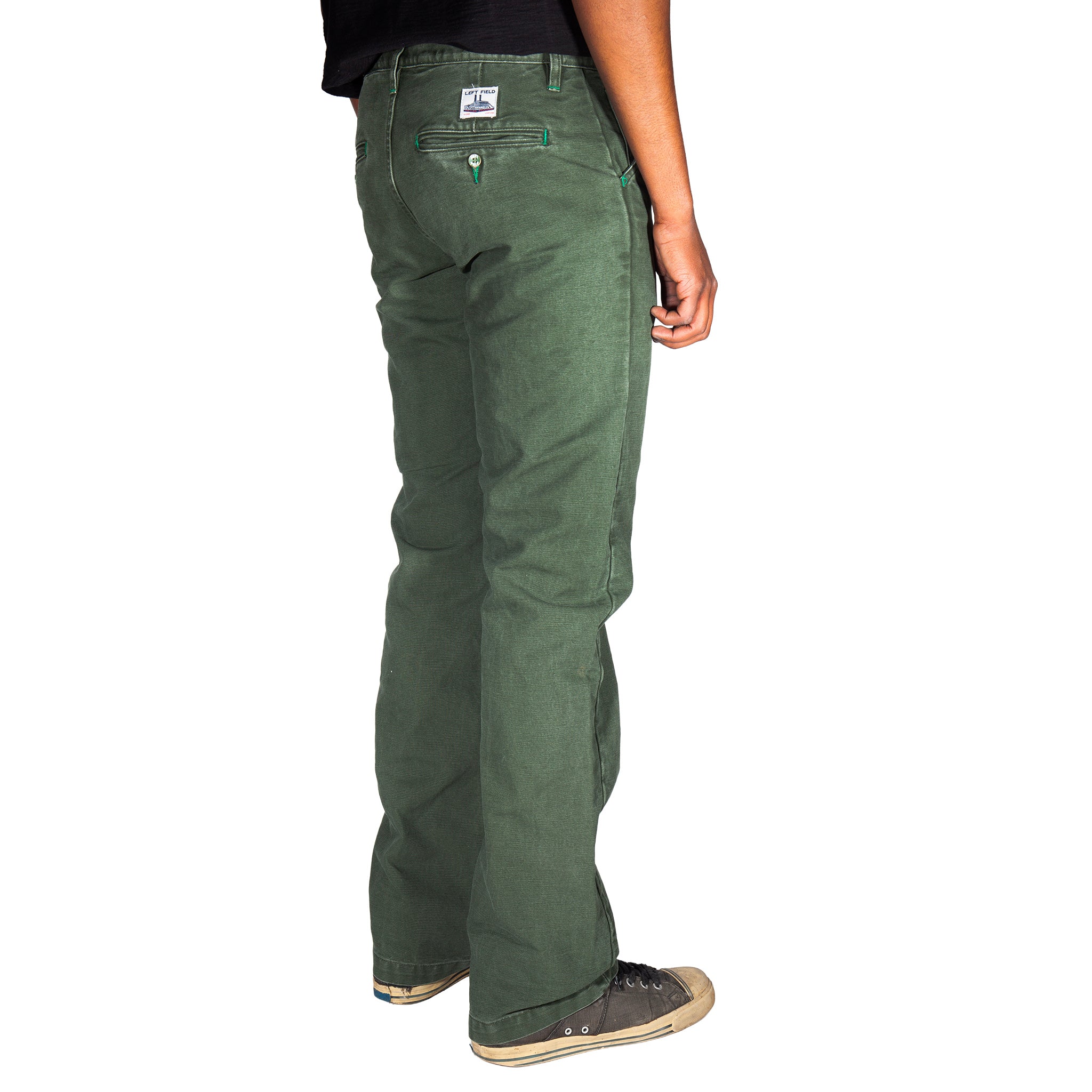 Vintage Wash Olive Duck Mt Vernon 13 oz Work Uniform Chino Wider