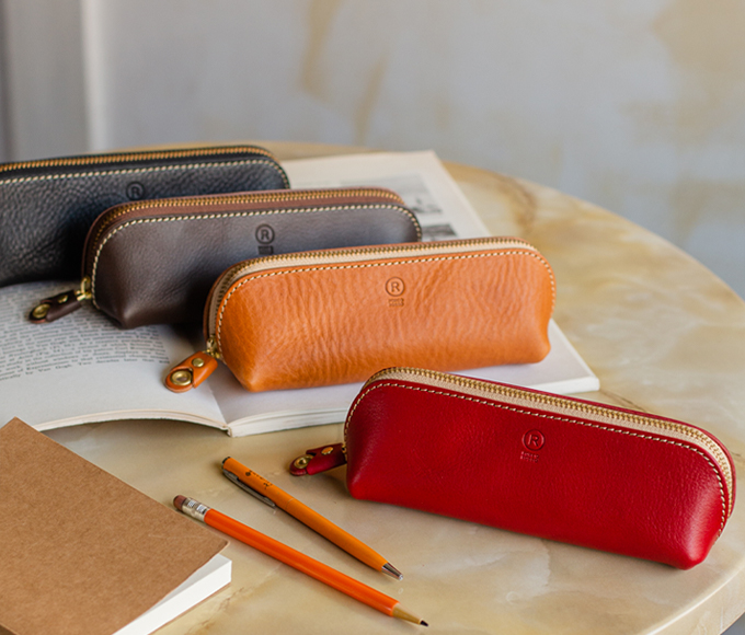 三角ペンケース｜革鞄・革小物のPORCO ROSSO（ポルコロッソ）