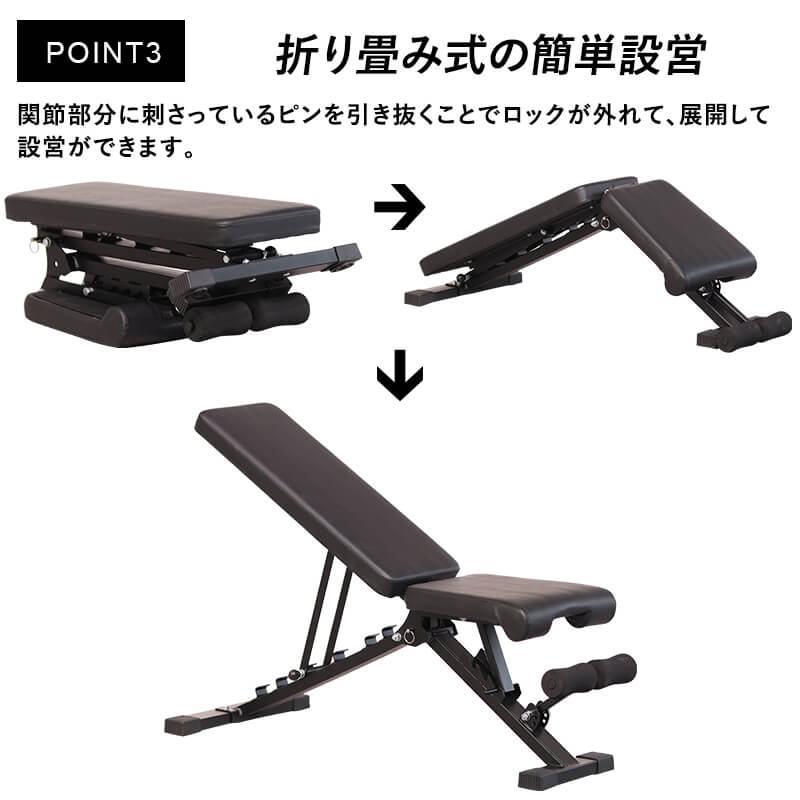 折りたたみマルチポジションベンチ ｜ラインナップ｜トレーニング用品