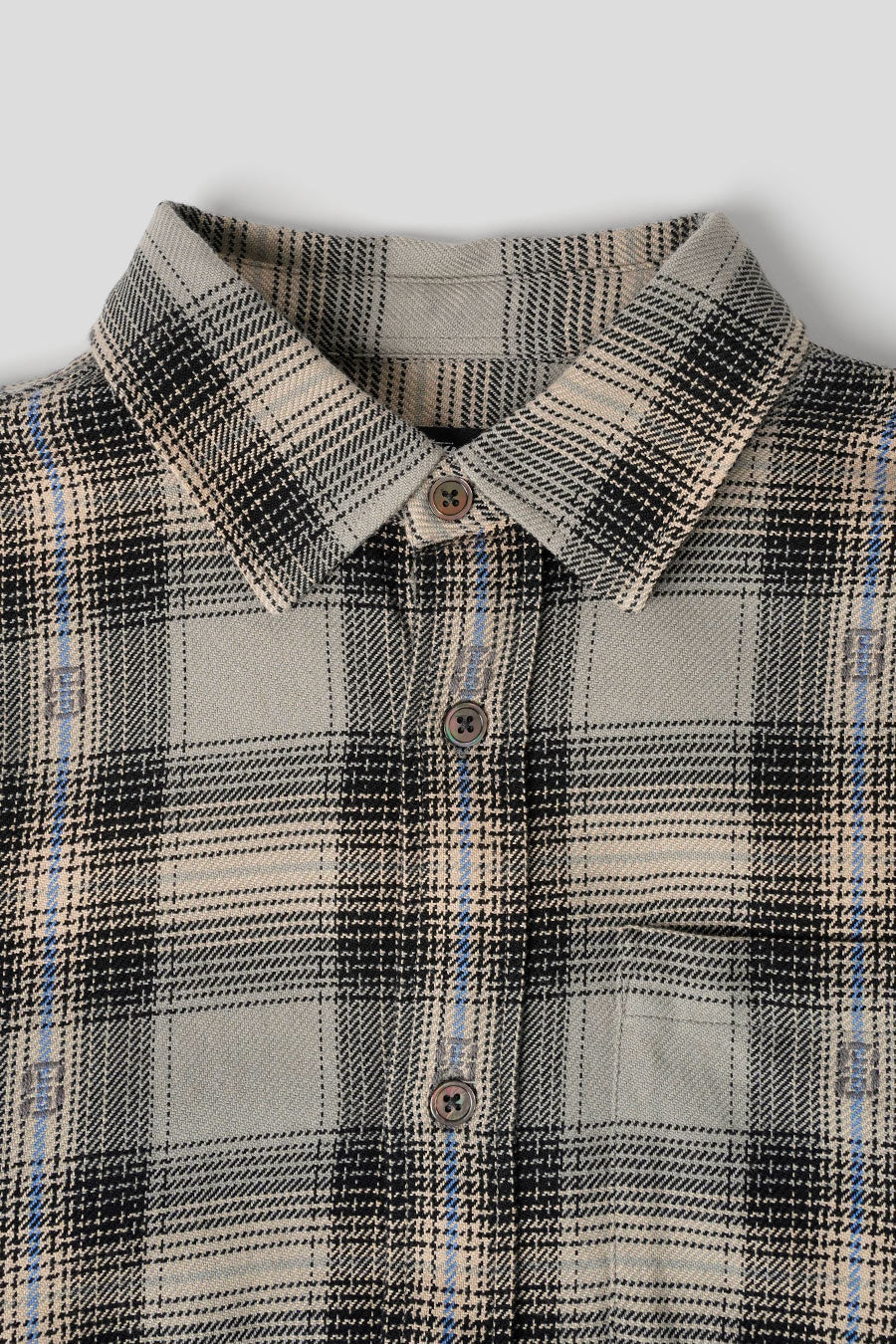Stussy - GREY MOTIF PLAID SHIRT – LE LABO STORE