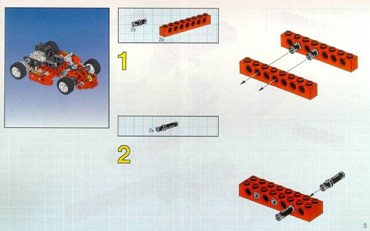 LEGO Instructions for set 8219 Racer, Technic - {None}