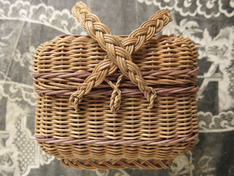 SALE】 フランスアンティーク ドールパニエ アンティーク バスケット