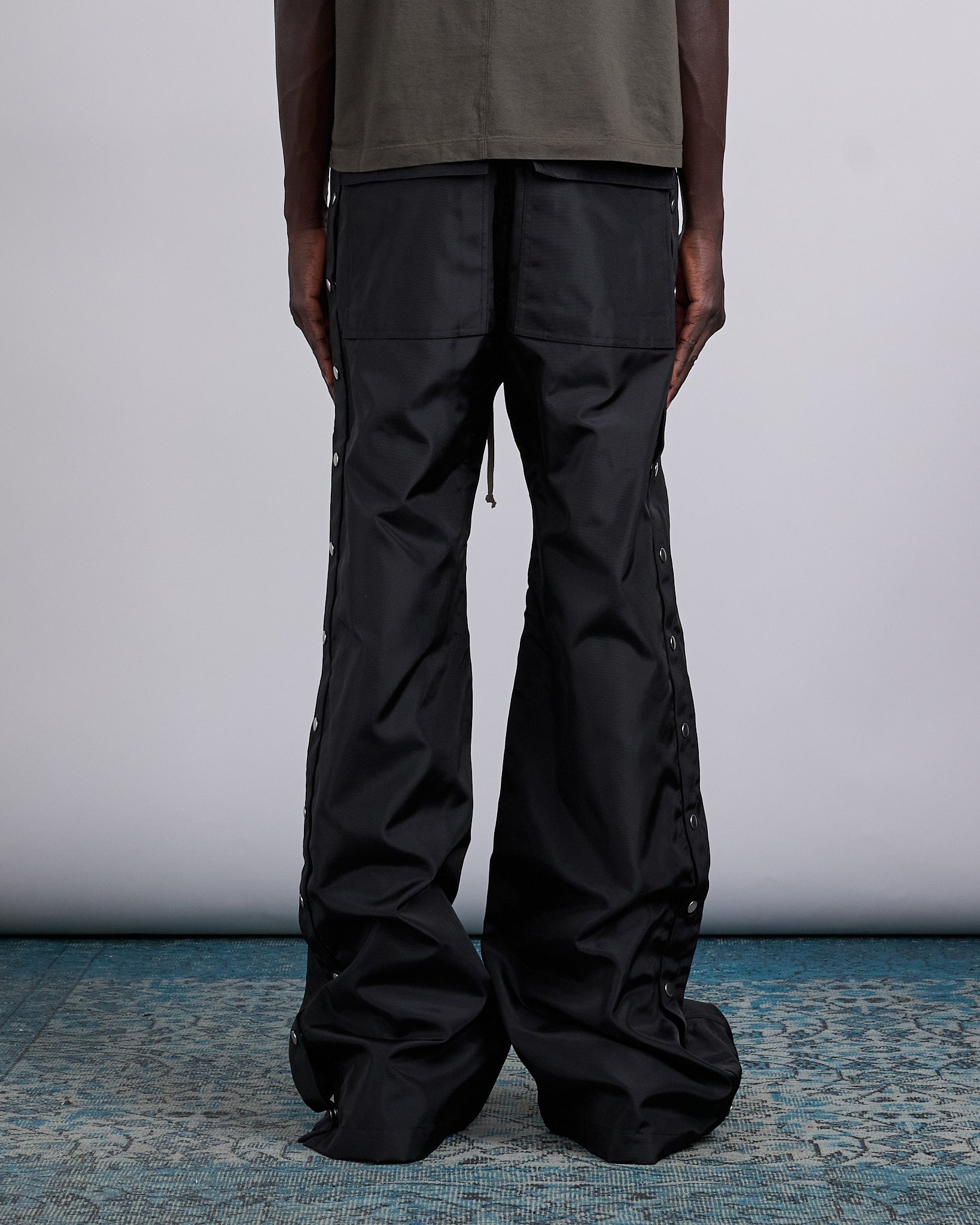 Rick Owens DRKSHDW Wide Pusher Nylon Canvas Pant Black – LESS 17
