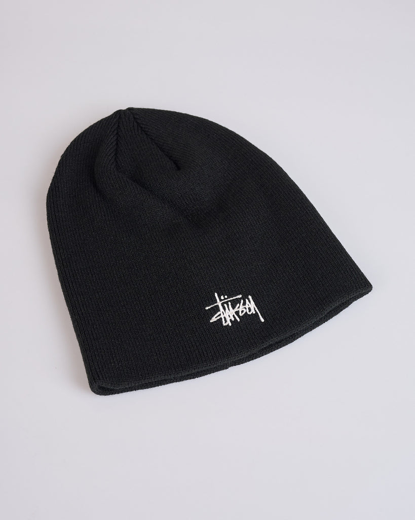 StussyBasicSkullcapBeanieBlack