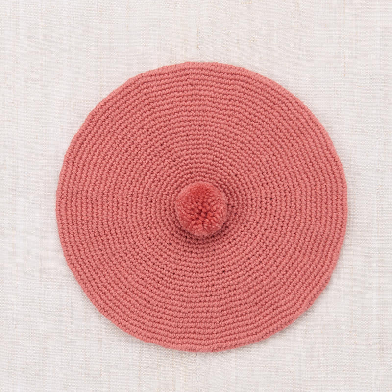 D1】Misha&Puff（ミーシャアンドパフ）2025AW Crochet Beret -Rosewood