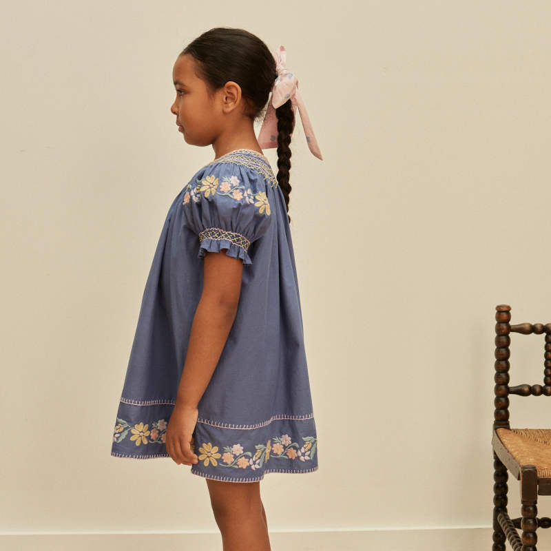 Apolina（アポリナ）2026SS VERNA SMOCK DRESS - azul - キッズ