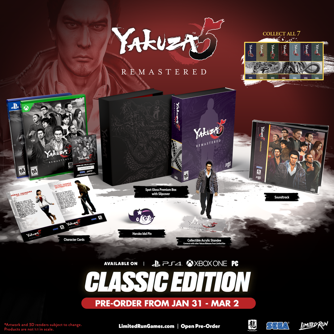 Yakuza 5 Remastered Classic Edition (PS4, Xbox, PC) – Limited Run