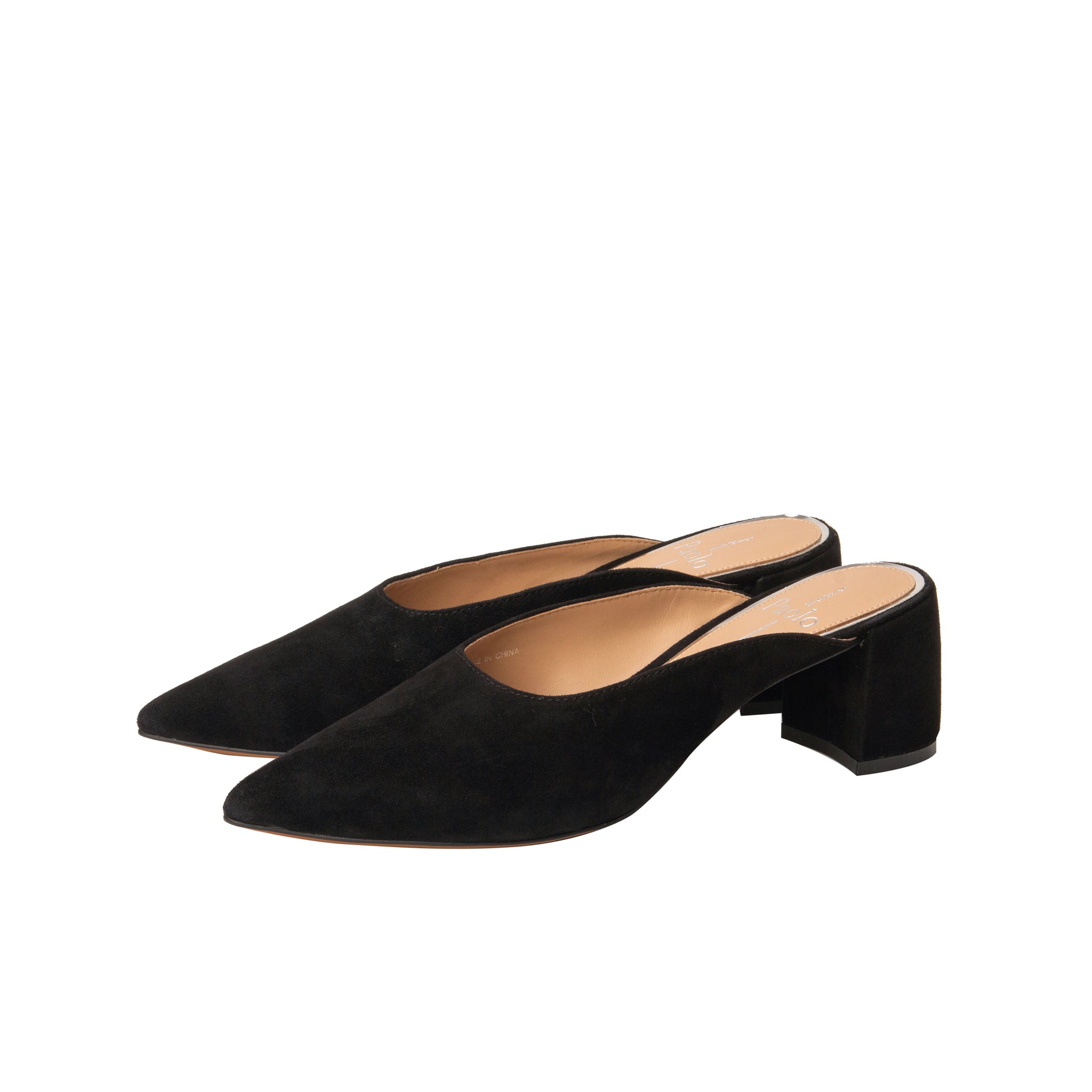 ZADIE | Mid-Height Block Heel Mules – LINEA Paolo Shoes