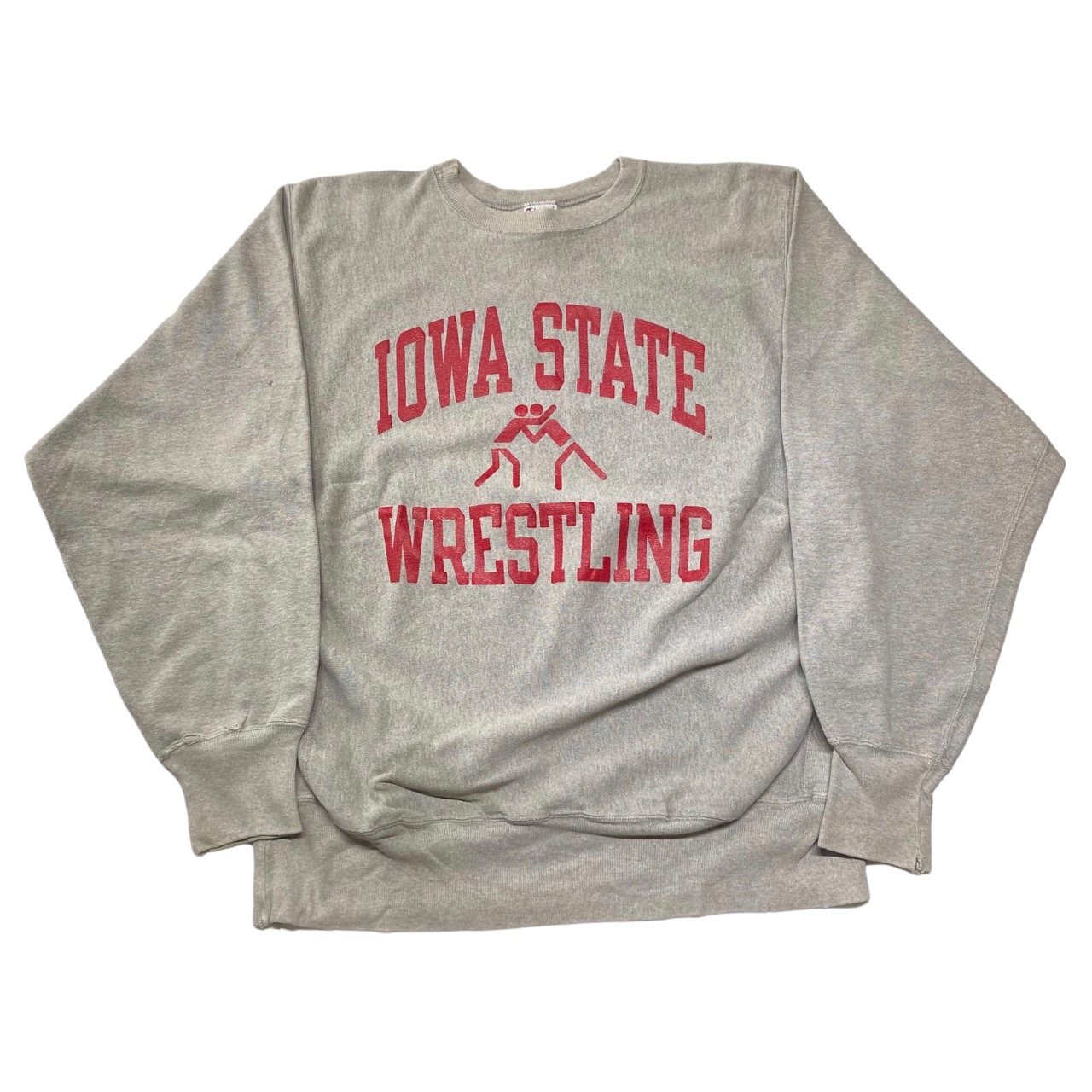 90s Champion Reverse Weave 3段プリント”IOWA STATE WRESTLING”(SIZE