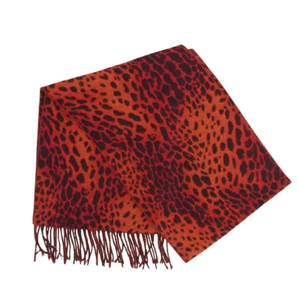 WACKO MARIA ワコマリア レオパード 刺繍 マフラー ストール レッド系