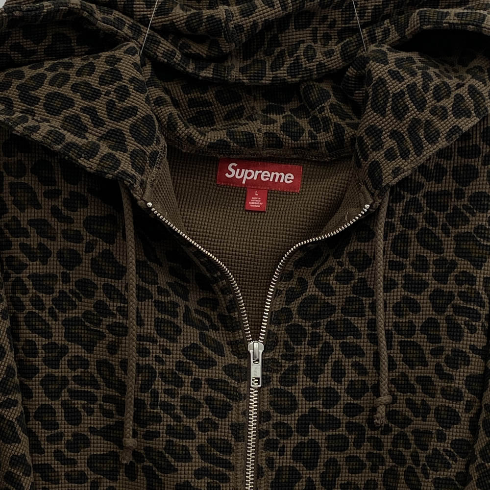 Supreme シュプリーム 25SS Hooded Zip Up Thermal Leopard レオパード