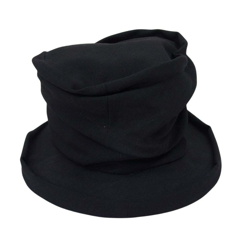 Yohji Yamamoto 黒 ベレー帽 100%ウール Yohji Yamamoto 黒 ベレー帽