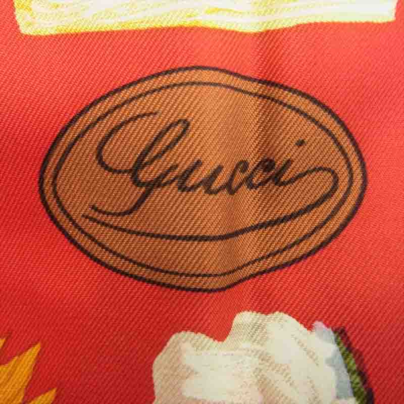 極美品】GUCCI グッチ シルク100％ 花柄 ひまわり 向日葵 スカーフ