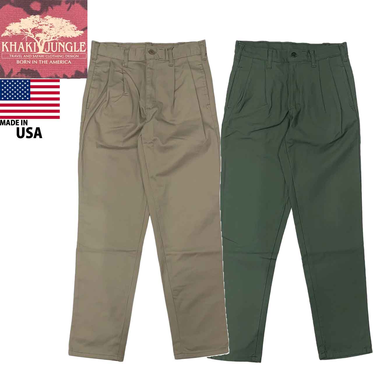 KHAKIJUNGLEカーキジャングルUSmadepleatschinoチノパンツRN49278