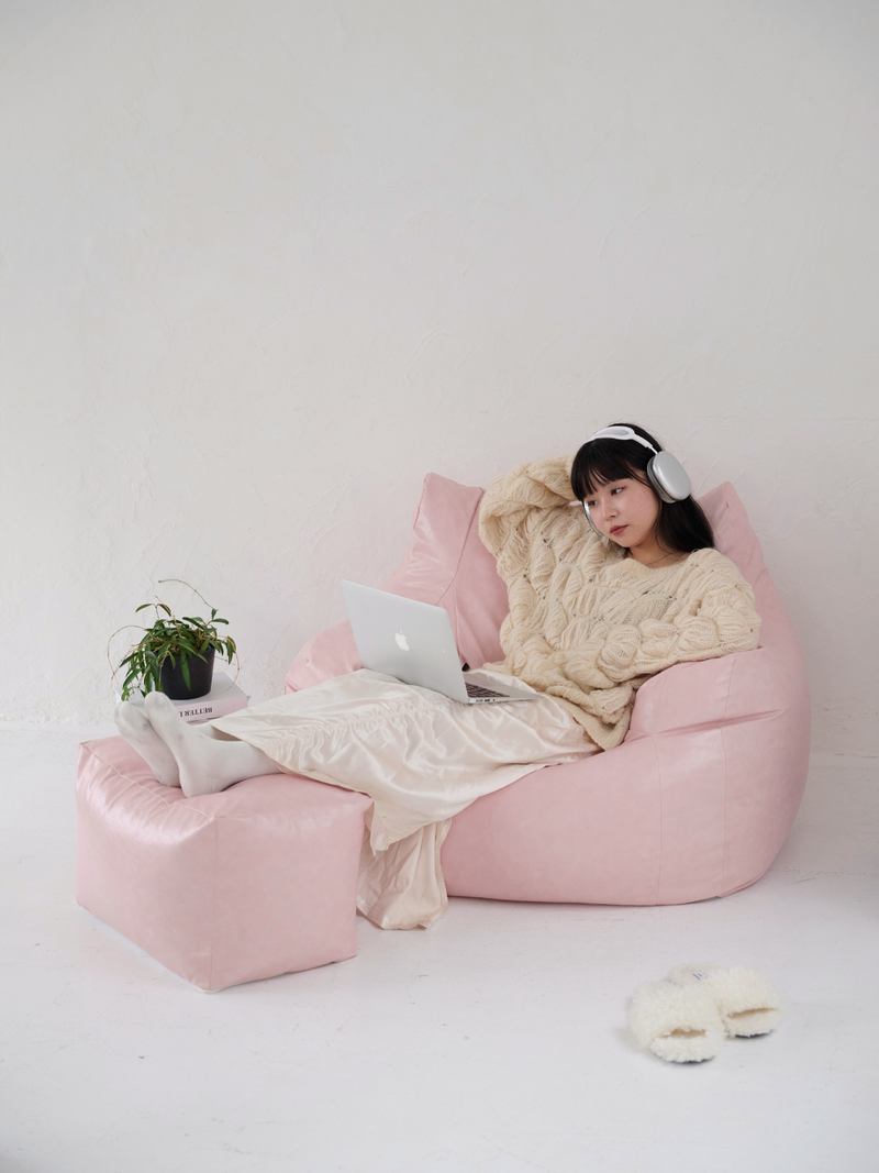 HUGME 1人掛けビーズソファPALEPINKCOVERHUGME 1人掛けビーズソファ