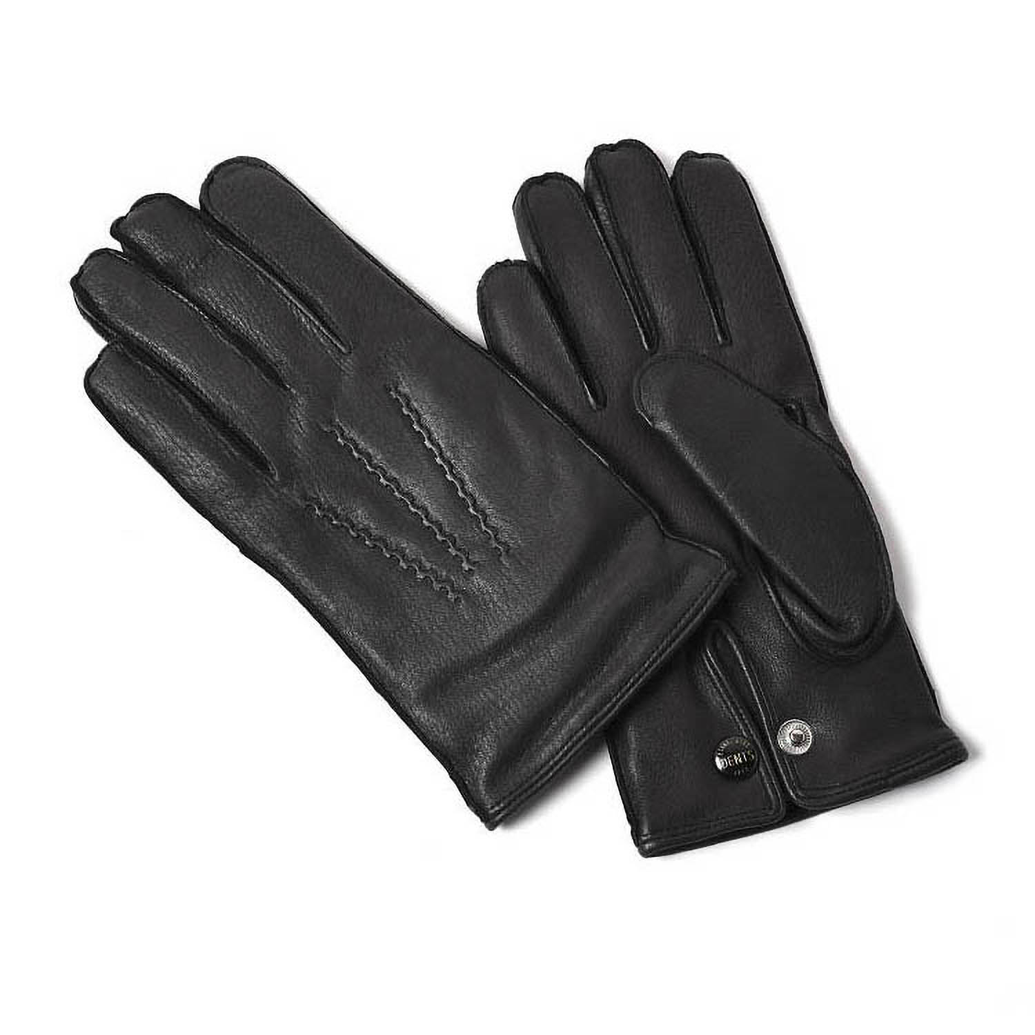 鹿革グローブ】デンツ 15-1544 ディアスキン×ラビットファーBLACK