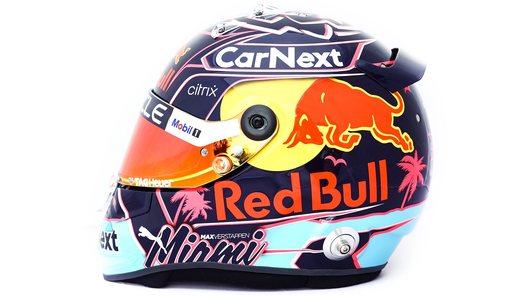 マックス・フェルスタッペン、マイアミ仕様のヘルメット : F1通信jp