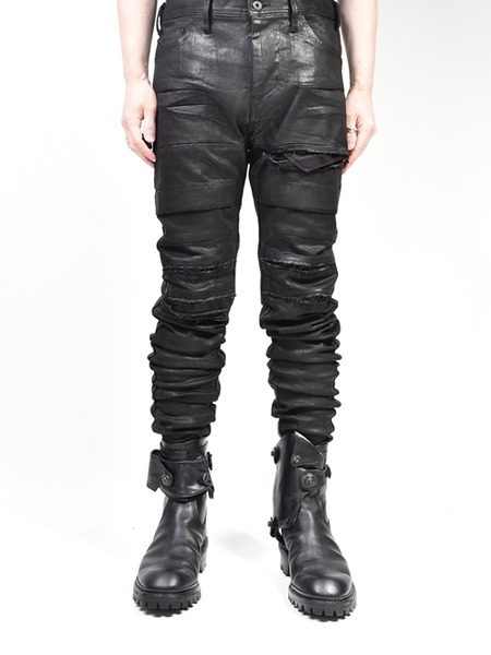JULIUS[ユリウス] / GORDINI COATING DENIM CRUSH SKINNY PANTS