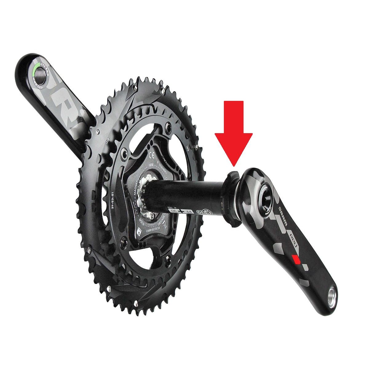 SRAM FORCE AXS 170mm クランクアーム Red仕様☆ SRAM スラム Red AXS