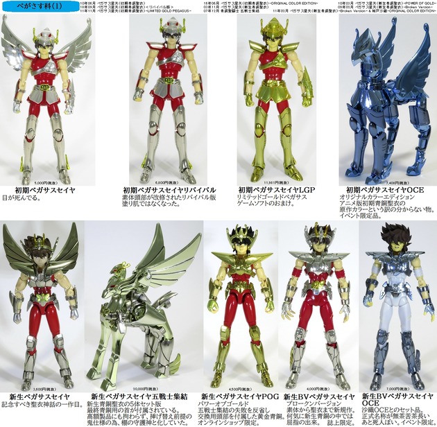 聖闘士星矢 聖衣大系 ブロンズクロス ゴールドバージョン 5体セット 完品