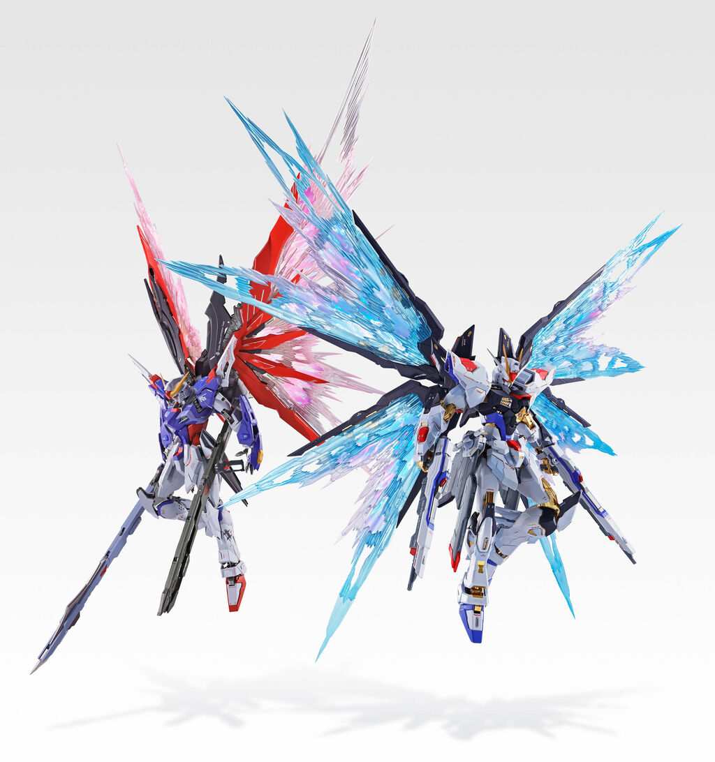 LBUILDストライクフリーダムガンダム、ディスティニーガンダム、光の翼