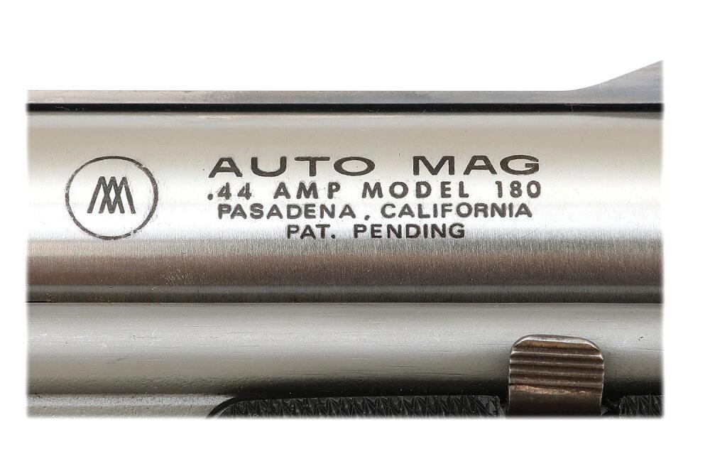 Early Pasadena Auto Mag Model 180 Semi-Auto Pistol
