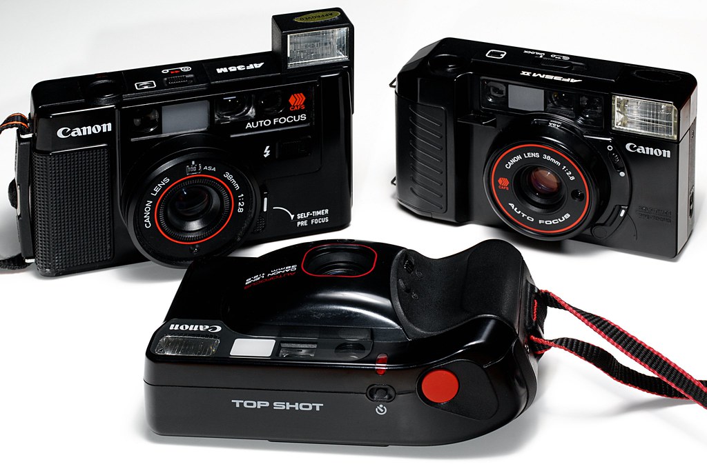Canon AF35M, AF35M II, Top Shot | Here you can see Canon's f… | Flickr