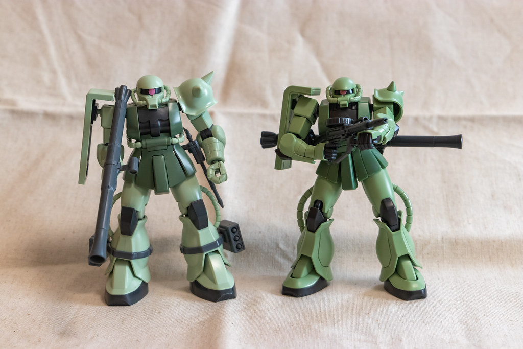 1/144 HGUC ザクⅡの比較 - 滑子航空機,覚書