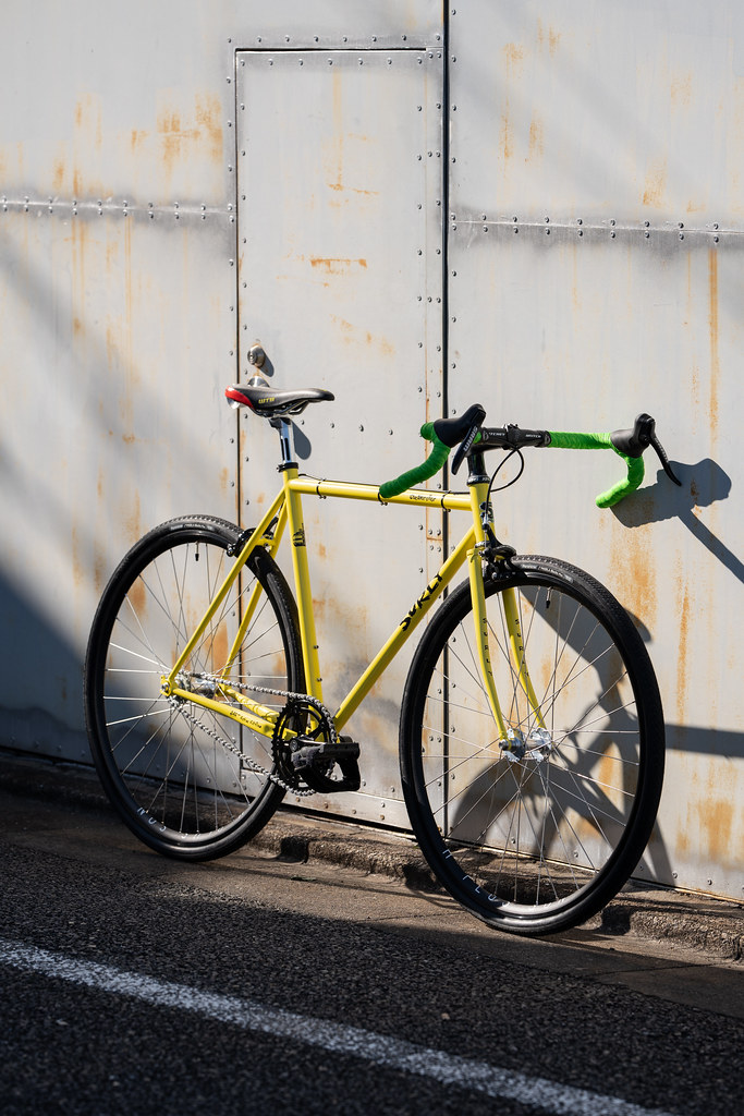 自転車本体 surly steamroller 56 custom paint yellow 自転車本体