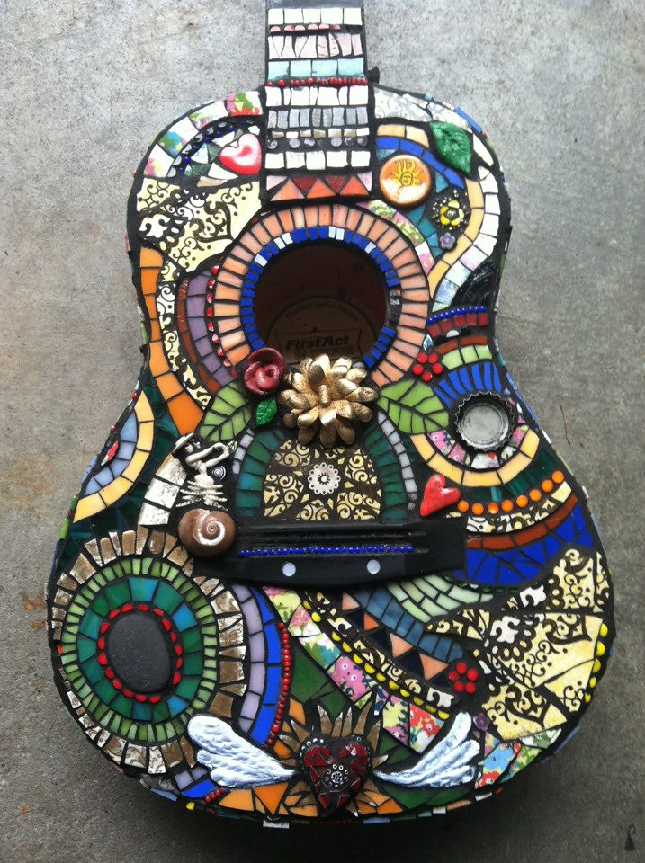 Mosaic Guitar | mini guitar transformed! | Bailey | Flickr
