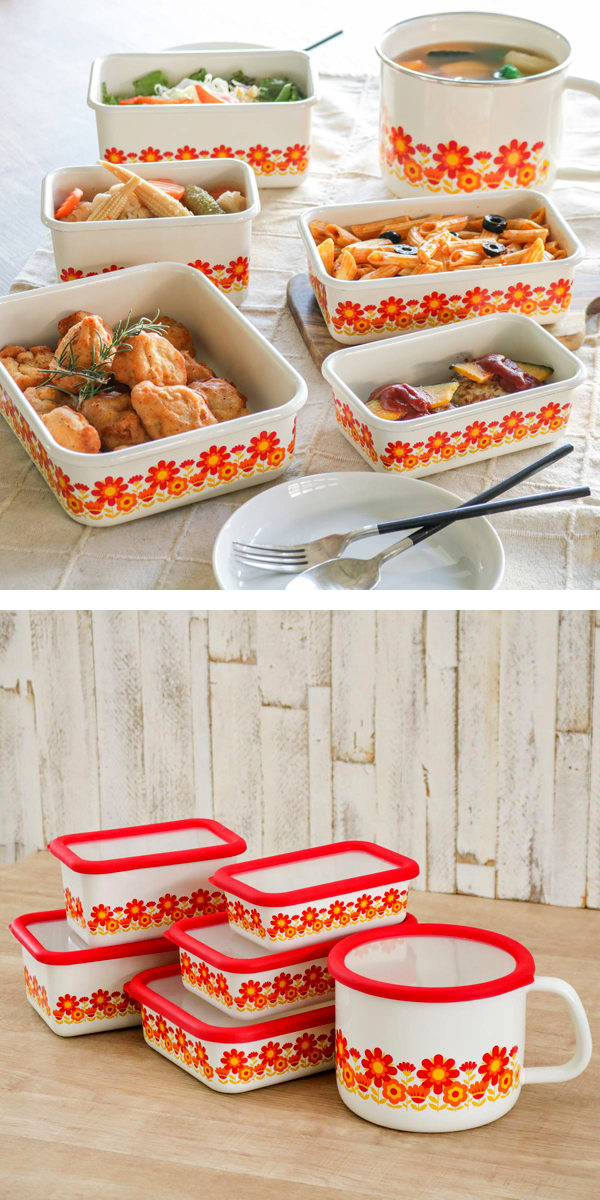 保存容器 450ml メモリーズ 浅型角容器 S HoneyWere （ ホーロー 密閉