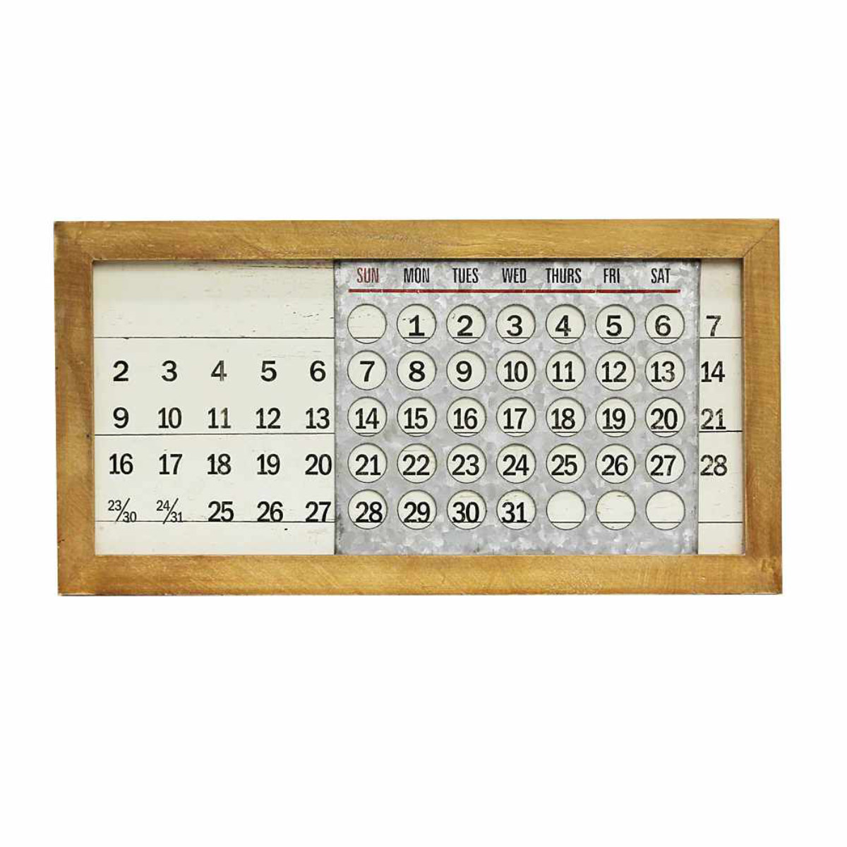 dショッピング |万年カレンダー WOODEN PERPETUAL CALENDAR MINI 掛け