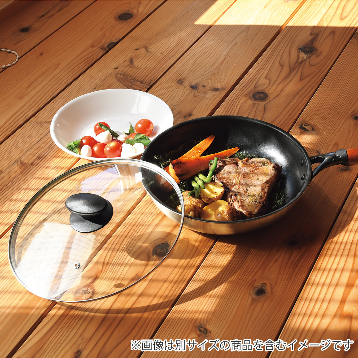フライパン 蓋 26cm用 強化ガラス製 鍋蓋 クックプラス （ フライパン