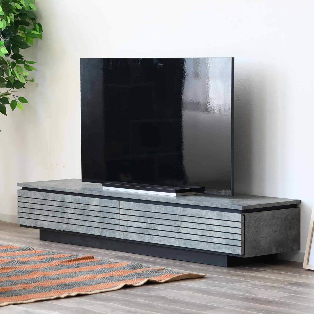 テレビ台 ローボード 石目調 日本製 幅180cm （ TV台 TVボード テレビ